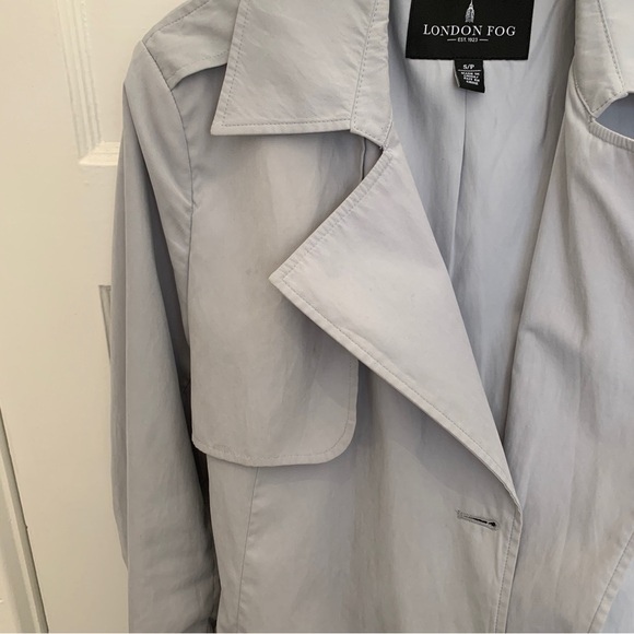London Fog grey trench, size S - Picture 12 of 16